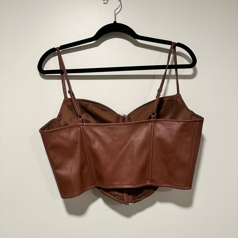 Say What Faux Leather Bustier - Picture 2 of 3
